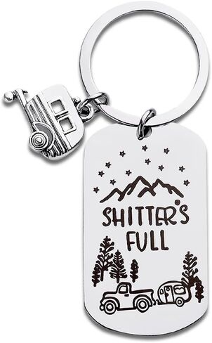 Funny Shitter's Full Keychain Gift for Women Men Best Gifts for New RV Motorhome Owners RV Camper Accessories for Women Men Friends Birthday Christmas Gifts for Wife Husband Movie Lovers Key Chain in Saudi Arabia