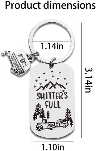 Funny Shitter's Full Keychain Gift for Women Men Best Gifts for New RV Motorhome Owners RV Camper Accessories for Women Men Friends Birthday Christmas Gifts for Wife Husband Movie Lovers Key Chain in Saudi Arabia