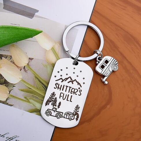 Funny Shitter's Full Keychain Gift for Women Men Best Gifts for New RV Motorhome Owners RV Camper Accessories for Women Men Friends Birthday Christmas Gifts for Wife Husband Movie Lovers Key Chain in Saudi Arabia
