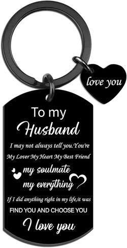 Hubby Gifts Husband Keychain From Wife Birthday Christmas Valentines Day Fathers Days Gifts for Husband From Wife in Saudi Arabia