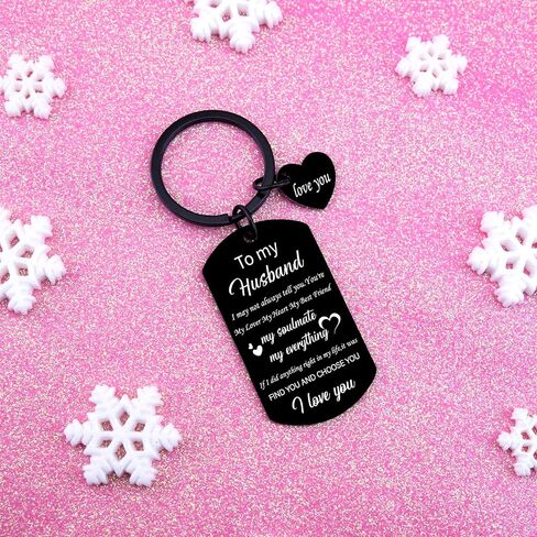 Hubby Gifts Husband Keychain From Wife Birthday Christmas Valentines Day Fathers Days Gifts for Husband From Wife in Saudi Arabia