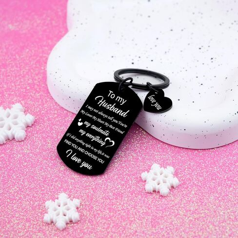 Hubby Gifts Husband Keychain From Wife Birthday Christmas Valentines Day Fathers Days Gifts for Husband From Wife in Saudi Arabia