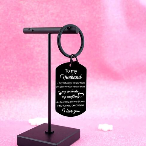 Hubby Gifts Husband Keychain From Wife Birthday Christmas Valentines Day Fathers Days Gifts for Husband From Wife in Saudi Arabia