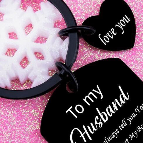 Hubby Gifts Husband Keychain From Wife Birthday Christmas Valentines Day Fathers Days Gifts for Husband From Wife in Saudi Arabia