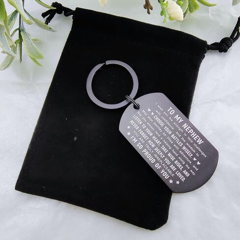 Gifts for Nephew - World's Best Awesome Nephew Keychain - Nephew's Birthday Graduation Gifts from Aunt Uncle in Saudi Arabia