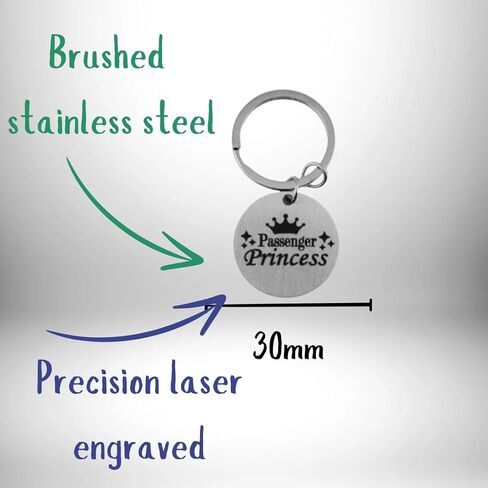 Passenger Princess Keychain, Funny Keychain for Girlfriend Women, Passenger Princess Car Accessories, Gifts for Wife Birthday Gift Ideas, Stuff for GF Gifts for Her, Passanger Key Chain, Christmas in Saudi Arabia