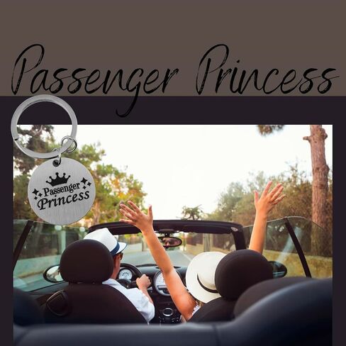 Passenger Princess Keychain, Funny Keychain for Girlfriend Women, Passenger Princess Car Accessories, Gifts for Wife Birthday Gift Ideas, Stuff for GF Gifts for Her, Passanger Key Chain, Christmas in Saudi Arabia