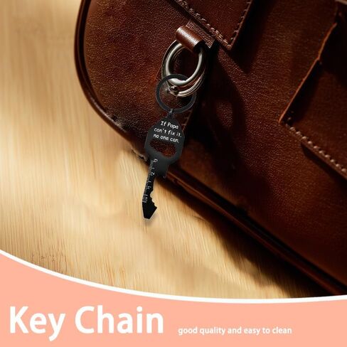 Papa Beer Bottle Opener Keychain for Men Multi Tool Keychain Key Chain Keyring Grandpa Grandfather Father's Day Retirement Gifts Dad Papa Engraved Tools Key Chains for Daddy Father in Saudi Arabia
