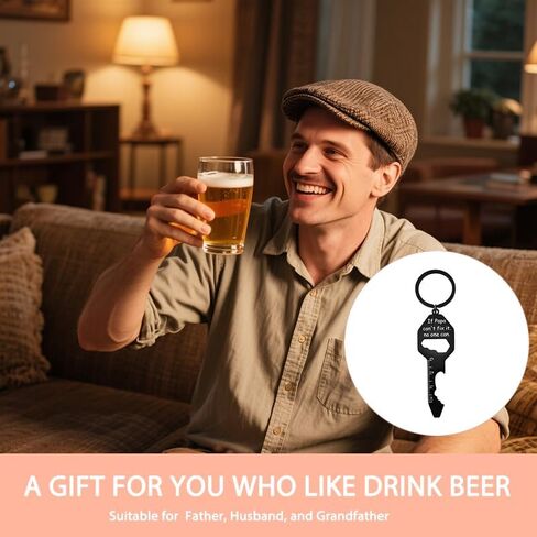 Papa Beer Bottle Opener Keychain for Men Multi Tool Keychain Key Chain Keyring Grandpa Grandfather Father's Day Retirement Gifts Dad Papa Engraved Tools Key Chains for Daddy Father in Saudi Arabia