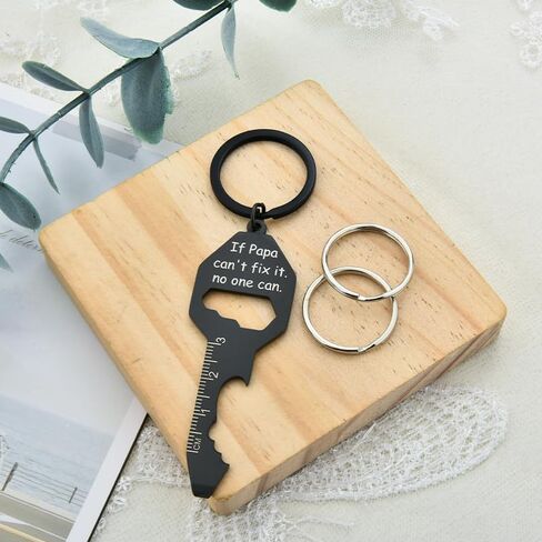 Papa Beer Bottle Opener Keychain for Men Multi Tool Keychain Key Chain Keyring Grandpa Grandfather Father's Day Retirement Gifts Dad Papa Engraved Tools Key Chains for Daddy Father in Saudi Arabia