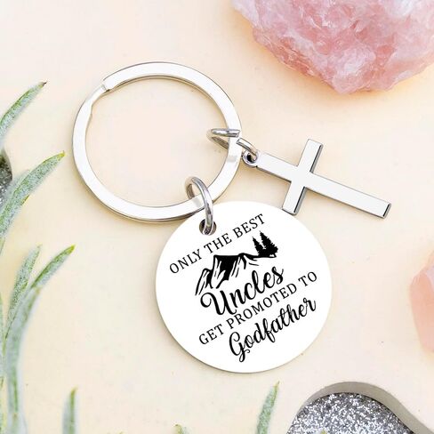 Godfather Proposal Gifts Godfather Gift For Men from Godchild God Father's Gifts for Baptism Gift Ideas Promoted To Uncle Baby Announcement God Father Keychain for Men in Kuwait