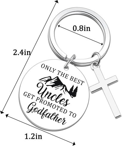 Godfather Proposal Gifts Godfather Gift For Men from Godchild God Father's Gifts for Baptism Gift Ideas Promoted To Uncle Baby Announcement God Father Keychain for Men in Kuwait