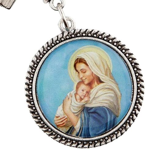 سلسلة مفاتيح Needzo Mary My Spiritual Mother مع مشبك مرفق، إكسسوارات دينية للنساء المسيحيات، هدايا إيمانية ملهمة للأم، 2.75 بوصة in Kuwait