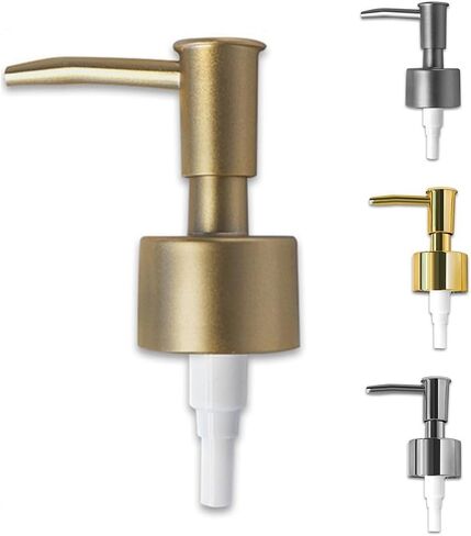 Soap Dispenser Lids,soap Dispenser Pump, Soap Dispenser Pump Replacement, Soap and Lotion Dispenser Replacement Pump Head Hand Soap Dispenser Top for Lotion Bottle(Brushed Gold) in Saudi Arabia