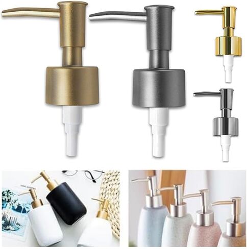 Soap Dispenser Lids,soap Dispenser Pump, Soap Dispenser Pump Replacement, Soap and Lotion Dispenser Replacement Pump Head Hand Soap Dispenser Top for Lotion Bottle(Brushed Gold) in Saudi Arabia