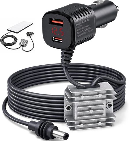 9.8FT Starlink Mini Car Adapter, 12V/24V to 30V 3.5A DC Step Up Converter with Digital Display, DC Power Cable with Cigarette Lighter Adapter, Constant Voltage Power Supply for RV Truck in Kuwait
