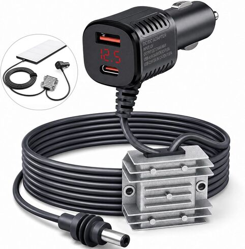9.8FT Starlink Mini Car Adapter, 12V/24V to 30V 3.5A DC Step Up Converter with Digital Display, DC Power Cable with Cigarette Lighter Adapter, Constant Voltage Power Supply for RV Truck in Kuwait