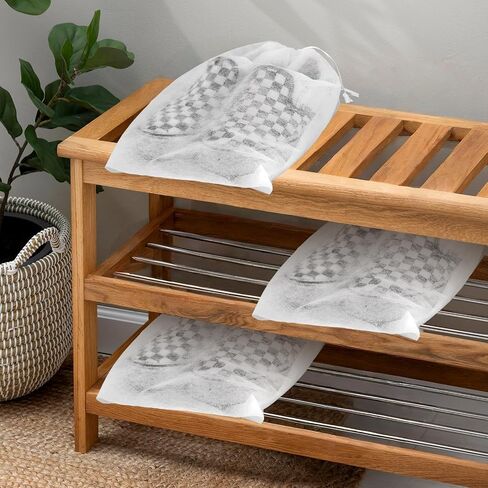 200Pcs Dust Proof Shoe Bags for Storage & Travel, Non-woven Fabrics Shoe Dust Bags with Drawstring, Breathable Shoes Covers for Purse Handbag Sneaker Loafer Sandal Storage Organizer, 11.81" x 14.96" in Saudi Arabia