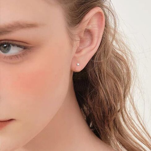 18G البسيطة الحب القلب مسمار الغضروف أقراط للنساء 925 الفضة الاسترليني صغيرة صغيرة لطيف القلب 3mm الكرة الحديد المسمار الخلفي ترصيع النائم الزنمة آخر هيبوالرجينيك ثقب الجسم مجوهرات in Kuwait