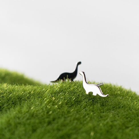 Dinosaur Stud Earrings, S925 Sterling Silver Minimalist Animal Design, Cute & Dainty Studs for Women, Hypoallergenic Gift for Sensitive Ears in Saudi Arabia