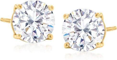 Ross-Simons 6.00 ct. t.w. CZ Jewelry Set: 3 Pairs Of Stud Earrings in 14kt Yellow Gold in Kuwait