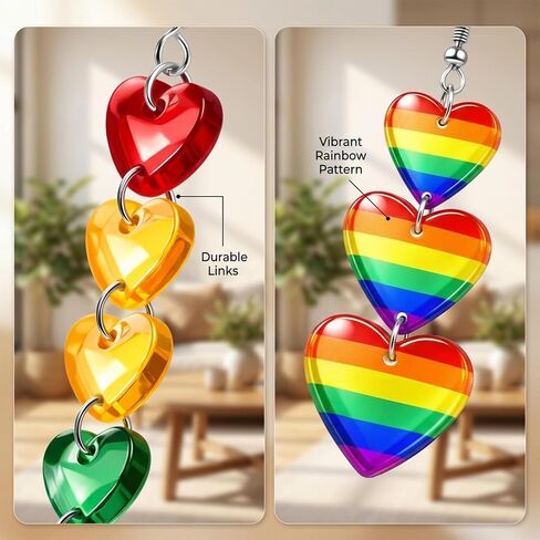 Pride Earrings, Rainbow Stud Earrings for Pride Outfits, Pride Accessories for Pride Month Celebrations and Daily Wear, Set of Two Pairs of Colorful Earrings in Saudi Arabia