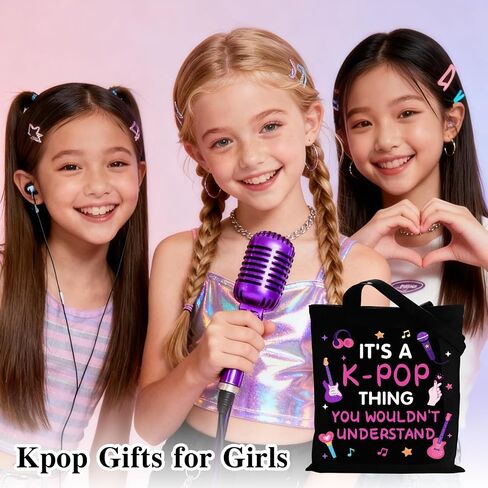 Kpop Canvas Tote Bag for Girls Women, Kpop Merch, K-Pop Gifts for K Pop Fan Lover, Korean Drama Tote Bag for Women, Music Gifts for Music Lovers, KPOP Birthday Decoration, K pop Party Favor Bags in Saudi Arabia