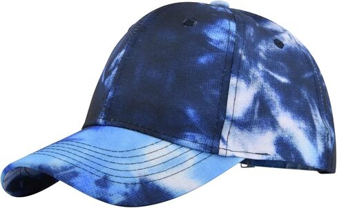 Colorful Tie-Dyed Print Baseball Cap for Men Women Classic Fashion Adjustable Trucker Hat Summer Sun Hat in Kuwait