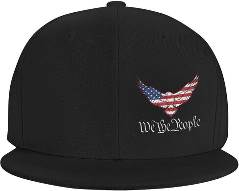 American Flag Outdoor Snapback Trucker Dad Hat for Men Women, Sports Adjustable Flat Bill Brim Baseball Cap in Kuwait