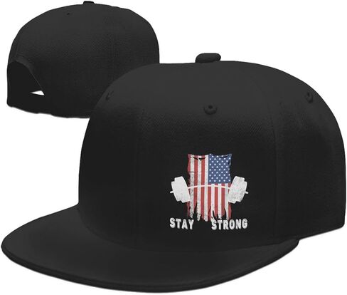 American Flag Outdoor Snapback Trucker Dad Hat for Men Women, Sports Adjustable Flat Bill Brim Baseball Cap in Kuwait