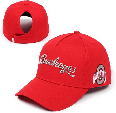 Ponyflo Women’s Collegiate Ponytail Hat, NCAA Ohio State Buckeyes Baseball Cap for Women in Saudi Arabia