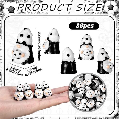 Weysat 36 Pcs Mini Soccer Gnomes Team Gifts Party Decorations Tiny Resin Soccer Figurines Statue for Sports Lover Players Fans Gifts, Goodie Bags Favors, Cake Toppers, DIY Crafts in Kuwait