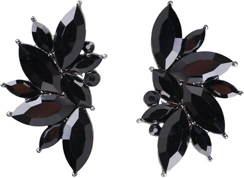MALOYANVE Crystal Cluster Earrings Funky Punk Rock Small Round Rhinestone Angel Wings Statement Stud Earrings for Brides Bridemaids Wedding Jewelry Gifts for Women in Kuwait