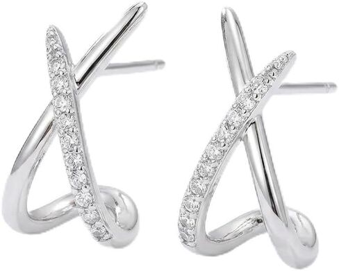 Dainty CZ Stud Hoop Earrings for Women, 14K Gold Plated Hypoallergenic Jewelry, Fashion Daily Wear Accessory, Birthday Gifts for Women in Saudi Arabia