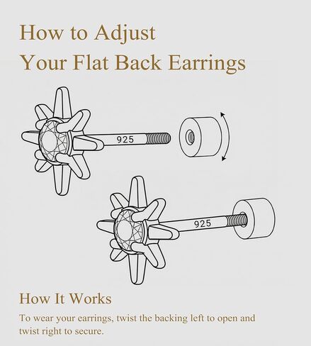 ASHINE Flat Back Stud Earrings Hypoallergenic 14K Gold Plated 925 Silver Post Dainty CZ Cartilage Helix Tragus Piercing Star Jewelry for Women in Saudi Arabia