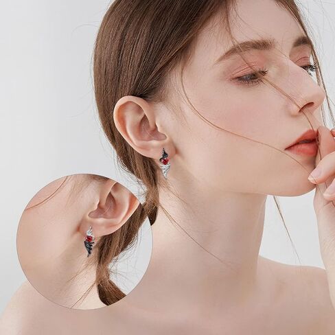 Two pairs of earrings-Gothic earrings for women - punk earrings and goth jewelry with ghost design, hypoallergenic gothic accessories for women in Kuwait
