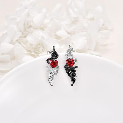 Two pairs of earrings-Gothic earrings for women - punk earrings and goth jewelry with ghost design, hypoallergenic gothic accessories for women in Kuwait