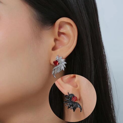 Two pairs of earrings-Gothic earrings for women - punk earrings and goth jewelry with ghost design, hypoallergenic gothic accessories for women in Kuwait