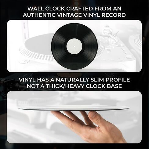 Black Cat Wall Clock with LED Light, Black Vinyl Record in Saudi Arabia
