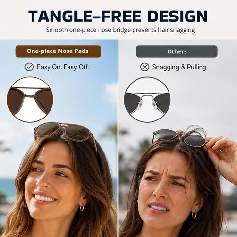 Polarized Aviator Sunglasses Women UV400 Protection Fashion Shade | Lightweight & Comfortable for All-Day Wear, Ideal for Driving, Beach & Daily Use. in Saudi Arabia