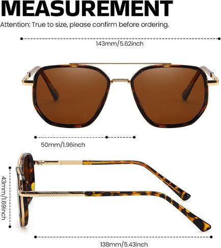 Polarized Aviator Sunglasses Women UV400 Protection Fashion Shade | Lightweight & Comfortable for All-Day Wear, Ideal for Driving, Beach & Daily Use. in Saudi Arabia