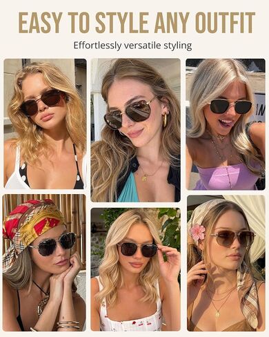 Polarized Aviator Sunglasses Women UV400 Protection Fashion Shade | Lightweight & Comfortable for All-Day Wear, Ideal for Driving, Beach & Daily Use. in Saudi Arabia