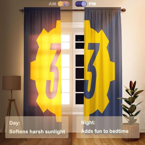 Funnytree Post-Apocalyptic Adventure Window Curtains Wasteland Wanderer Drapes Bedroom Home Room Decor Durable Fabric Machine Washable 82" X 84" SC00283-013 in Kuwait