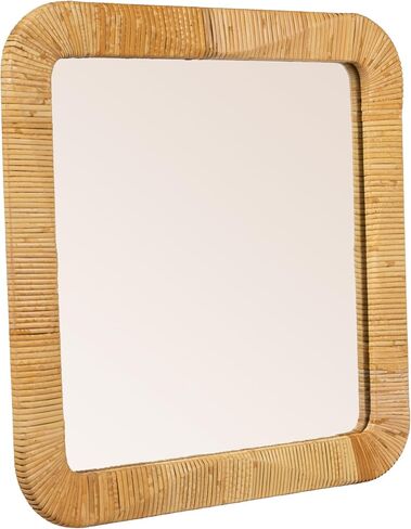 Bloomingville Square Rattan Wall Mirror, Natural in Saudi Arabia