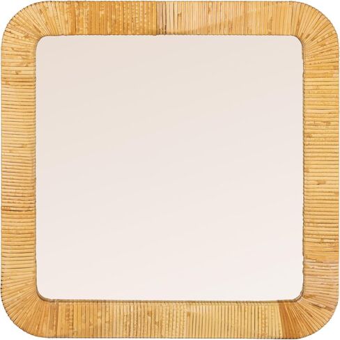 Bloomingville Square Rattan Wall Mirror, Natural in Saudi Arabia