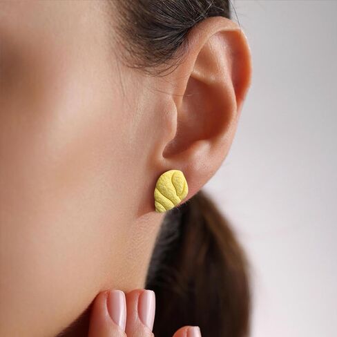 3 Pairs Clay Seashell Earrings Stud Set - Blue Shell, Pink Starfish, Yellow Conch - Summer Beach Jewelry, Boho Coastal Earrings for Women, Cute Dainty Gift in Saudi Arabia