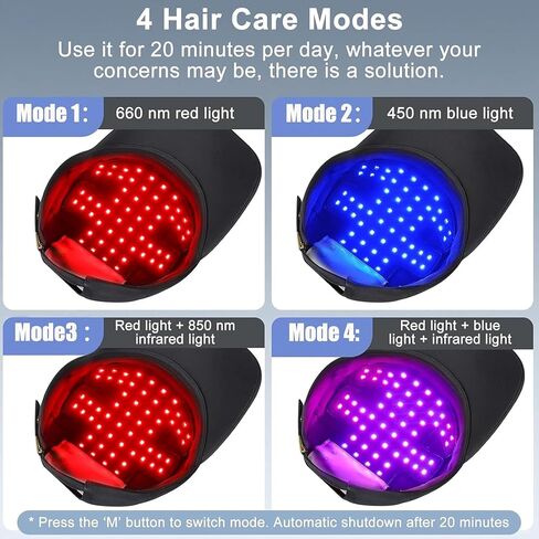 2026 Upgrade Red Light Hair Growth Cap - Laser Hair Growth Cap, The Adjustable Portable Laser Cap, Red Light Cap for Thicker Hair in Men and Women in Kuwait