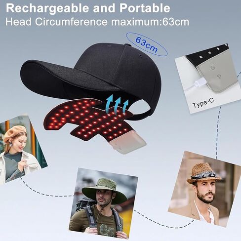 2026 Upgrade Red Light Hair Growth Cap - Laser Hair Growth Cap, The Adjustable Portable Laser Cap, Red Light Cap for Thicker Hair in Men and Women in Kuwait