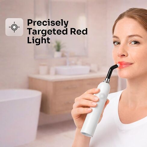 Cold Sore Red Light Therapy Wand with Blue and Infrared Wavelengths, 5 Effective LEDs, High Irradiance Light Therapy Device for Mouth, Lips, Skin, Face in Saudi Arabia
