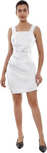 Women's Summer Mini Formal Dress Bodycon Square Neck Party Club Dresses 100% Linen Outfits in Saudi Arabia
